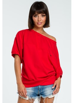 Bluza oversize z rękawem kimono - czerwona ze sklepu Cudmoda w kategorii Bluzy damskie - zdjęcie 57626668