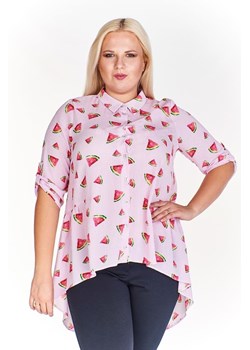 Bluzka FBZ932 BIAŁY + RÓŻOWY arbuzy ze sklepu fokus.pl w kategorii Koszule damskie - zdjęcie 57688748