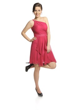 Suknia FSU739 AMARANT ŚRED. ze sklepu fokus.pl w kategorii Sukienki - zdjęcie 57691975
