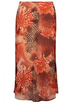 Spódnica FSP771 POMARAŃCZOWY MOCNY kwiaty ze sklepu fokus.pl w kategorii Spódnice - zdjęcie 58076015