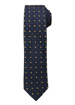 Granatowy Elegancki Krawat -Angelo di Monti- 6 cm, Męski, w Złote Figury Geometryczne KRADM1483 ze sklepu JegoSzafa.pl w kategorii Krawaty - zdjęcie 58952829