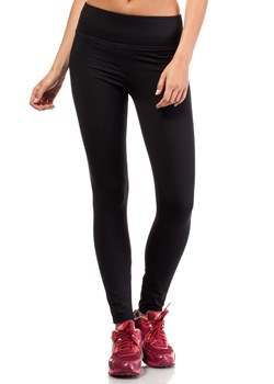 Gładkie elastyczne legginsy plus size - czarne ze sklepu Cudmoda w kategorii Spodnie damskie - zdjęcie 59005799