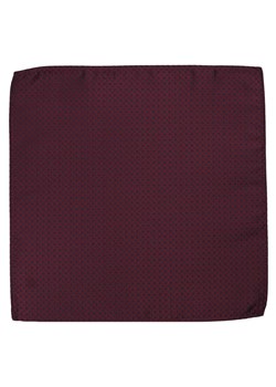 Burgundowa Elegancka, Męska Poszetka - ALTIES - w Granatowe Romby, Figury Geometryczne POSZALTTANIA0213 ze sklepu JegoSzafa.pl w kategorii Poszetki i butonierki - zdjęcie 59500739
