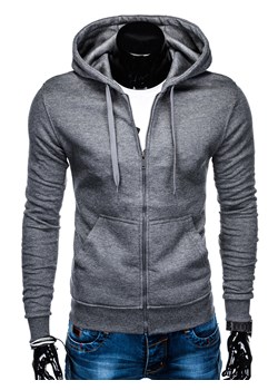 Bluza męska rozpinana z kapturem 895B - grafitowa ze sklepu Edoti w kategorii Bluzy męskie - zdjęcie 59566927