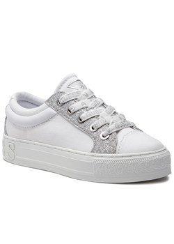 Sneakersy damskie Guess sznurowane z tworzywa sztucznego gładkie 