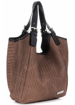 Shopper bag Vittoria Gotti na ramię matowa bez dodatków 