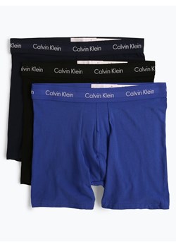 Calvin Klein Obcisłe bokserki pakowane po 3 szt. Mężczyźni Bawełna granatowy jednolity ze sklepu vangraaf w kategorii Majtki męskie - zdjęcie 61347775