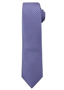 Fioletowy Elegancki Męski Krawat -ALTIES- Wrzosowy w Zygzaki, Wzór Geometryczny KRALTS0210 ze sklepu JegoSzafa.pl w kategorii Krawaty - zdjęcie 61884495