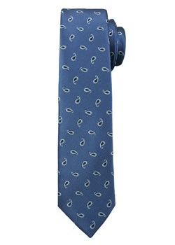 Niebieski Elegancki Męski Krawat -ALTIES- 6cm, Wzór Paisley, Klasyczny KRALTS0211 ze sklepu JegoSzafa.pl w kategorii Krawaty - zdjęcie 61884507