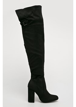 Kozaki damskie Answear eleganckie za kolano na zamek bez wzorów 