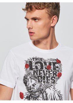 Cropp - Koszulka z kolekcji Valentines - biały ze sklepu Cropp w kategorii T-shirty męskie - zdjęcie 62299718