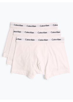 Calvin Klein Obcisłe bokserki pakowane po 3 szt. Mężczyźni Dżersej biały jednolity ze sklepu vangraaf w kategorii Majtki męskie - zdjęcie 62359039