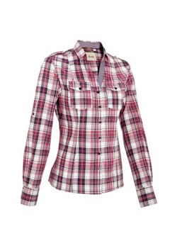 Koszula damska Okkso casualowa z długimi rękawami w kratkę 