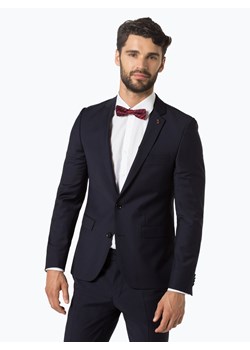 Finshley & Harding London Męska marynarka od garnituru modułowego Mężczyźni Slim Fit granatowy jednolity ze sklepu vangraaf w kategorii Marynarki męskie - zdjęcie 62750035