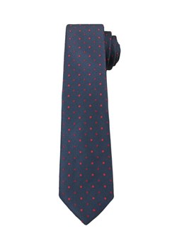 Granatowy Elegancki Krawat Męski -ALTIES- 6 cm, w Czerwone Kropki KRALTS0268 ze sklepu JegoSzafa.pl w kategorii Krawaty - zdjęcie 63017976