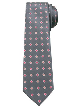 Szary Elegancki Krawat -Angelo di Monti- 6 cm, Męski, w Kolorowe Figury Geometryczne KRADM1501 ze sklepu JegoSzafa.pl w kategorii Krawaty - zdjęcie 63117775