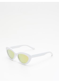 Cropp - Okulary przeciwsłoneczne - biały ze sklepu Cropp w kategorii Okulary przeciwsłoneczne damskie - zdjęcie 63268225