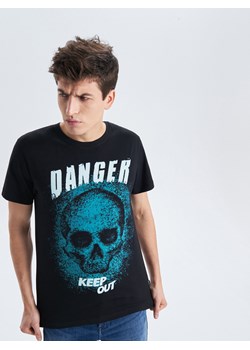 Cropp - Koszulka z czaszką - czarny ze sklepu Cropp w kategorii T-shirty męskie - zdjęcie 63313476