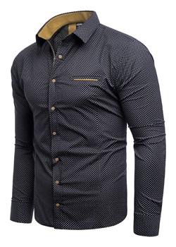 Risardi koszula męska jesienna z długim rękawem z klasycznym kołnierzykiem 