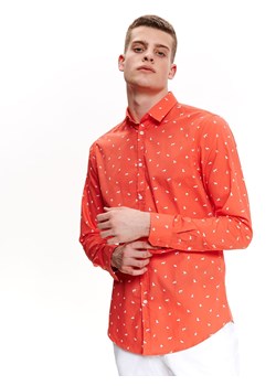 Top Secret koszula męska pomarańczowy casual 