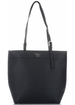 Shopper bag David Jones elegancka matowa ze skóry ekologicznej bez dodatków na ramię 