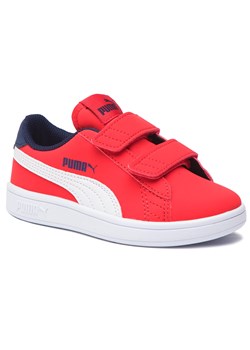Sneakersy Puma - Smash V2 Buck V Ps 365183 07 High Risk Red/White/Peacoat ze sklepu eobuwie.pl w kategorii Trampki dziecięce - zdjęcie 64797245
