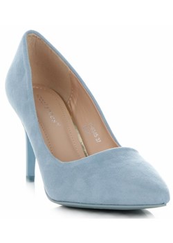 Czółenka Ideal Shoes na obcasie bez wzorów ze szpiczastym noskiem bez zapięcia eleganckie 