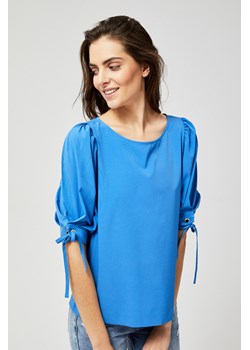 Bluzka damska niebieska z krótkim rękawem 