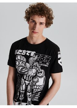 Cropp - Koszulka z dużą grafiką - czarny ze sklepu Cropp w kategorii T-shirty męskie - zdjęcie 65476075