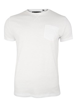 Biały T-Shirt (Koszulka) z Kieszonką, Bez Nadruku - Brave Soul, Męski, 100% Bawełna TSBRSSS19ARKHAMopticwhite ze sklepu JegoSzafa.pl w kategorii T-shirty męskie - zdjęcie 65546196