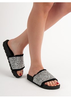 CzasNaButy klapki damskie czarne płaskie bez zapięcia na lato 
