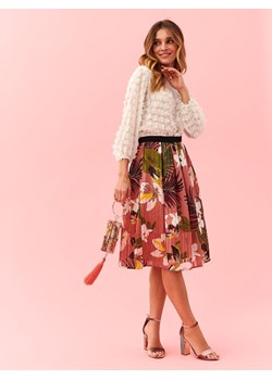 Spódnica Top Secret midi w kwiaty 