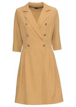 Sukienka Bonprix z długim rękawem żółta casual na urodziny midi 