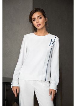 Bluzka damska Veva z długim rękawem z okrągłym dekoltem 