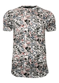 Biały T-Shirt (Koszulka) z Nadrukiem -Brave Soul- Męski, Broda, Fajka, Znaki, 100% Bawełna TSBRSSS19GALLUSwhite ze sklepu JegoSzafa.pl w kategorii T-shirty męskie - zdjęcie 68370668