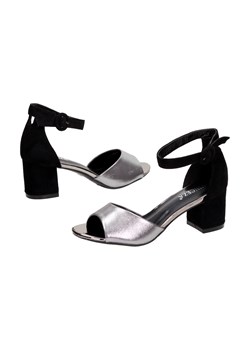 Sandały damskie Vinceza wielokolorowe z klamrą na średnim obcasie eleganckie 