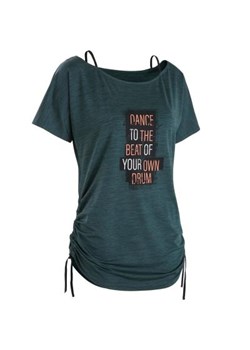 Bluzka damska Domyos z poliestru z nadrukami z okrągłym dekoltem 