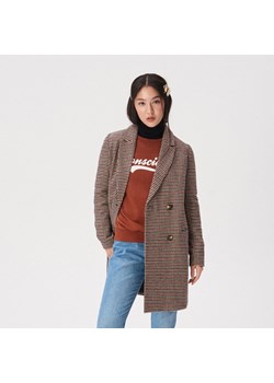 Płaszcz damski Sinsay w kratkę wielokolorowy na jesień 