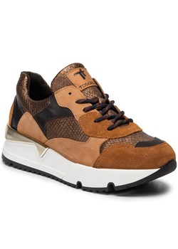 Pomarańczowe sneakersy damskie Togoshi młodzieżowe na platformie 