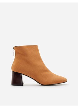 Botki Reserved na obcasie pomarańczowe bez wzorów 