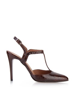 Czółenka Arturo Vicci ze skóry z klamrą na wysokim obcasie 