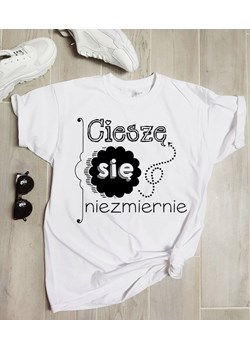 koszulka z napisem ze sklepu Time For Fashion w kategorii Bluzki damskie - zdjęcie 73204915