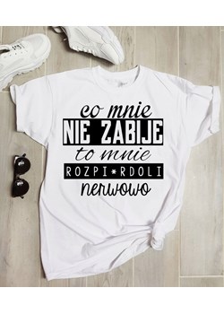 koszulka z napisem ze sklepu Time For Fashion w kategorii Bluzki damskie - zdjęcie 73204918