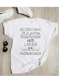 koszulka z napisem ze sklepu Time For Fashion w kategorii Bluzki damskie - zdjęcie 73204919