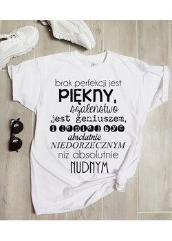 koszulka z napisem ze sklepu Time For Fashion w kategorii Bluzki damskie - zdjęcie 73204938