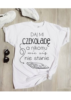 koszulka z napisem ze sklepu Time For Fashion w kategorii Bluzki damskie - zdjęcie 73204945