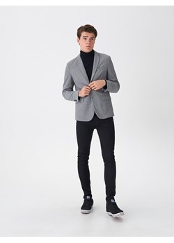 Marynarka męska House na zimę gładka szara elegancka 