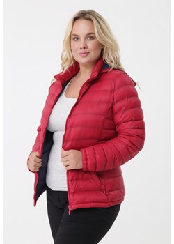 Kurtka damska czerwona Born2be bez wzorów bez kaptura 