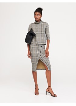 Spódnica szara Reserved w kratkę casual 