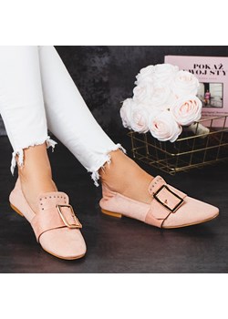 Mokasyny Royalfashion.pl gładkie różowe bez zapięcia 